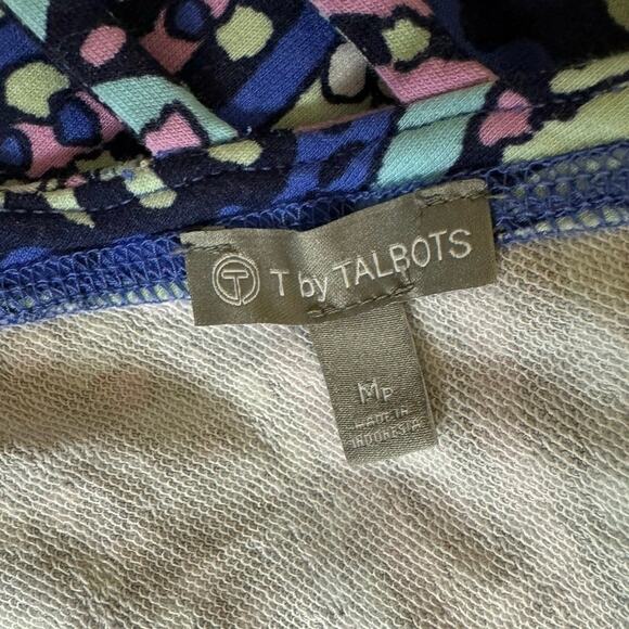 T by Talbots MP paisley cotton/spandex multicolor dress knee length casual shift - Picture 7 of 10